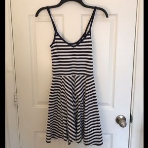 SO Navy and White Striped Spaghetti Strap Sundress, Size Small